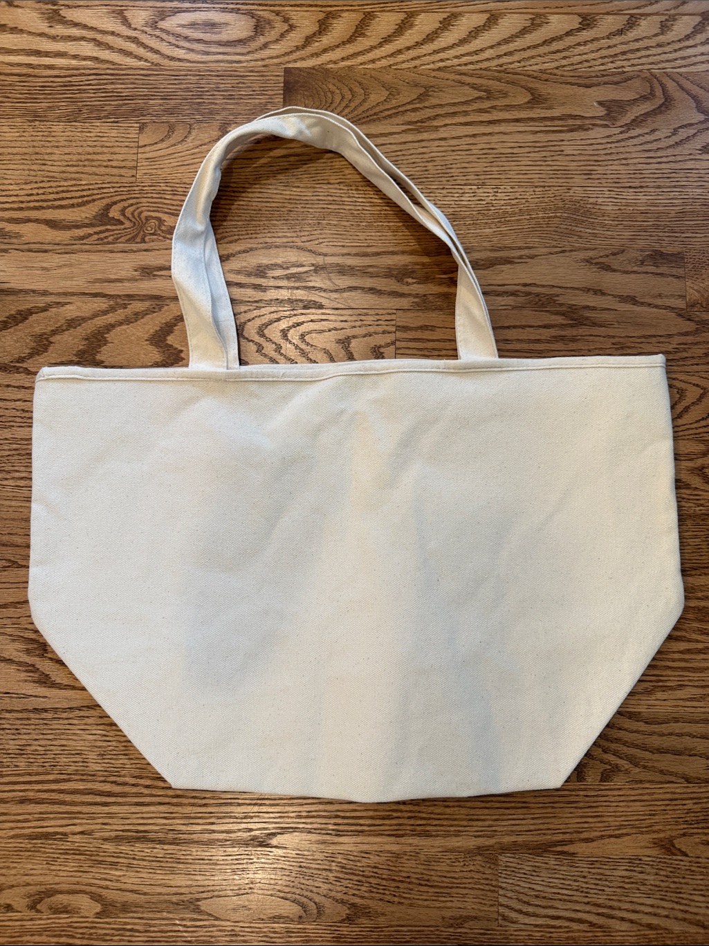 Soft Goat Cream Canvas Tote Bag Nwot — image 2 of 4